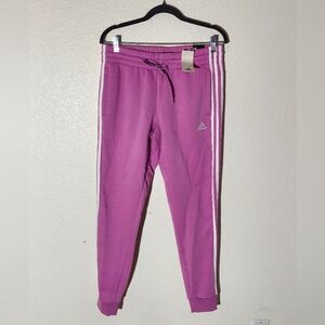 Adidas Slim Fit Purple/Pink Cotton Blend Tapered Leg Jogger Pant WM Size M NWT